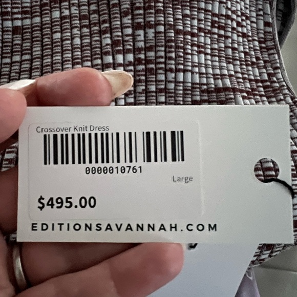 SELF-PORTRAIT
Crossover Rib Knit Midi Dress Size L - Picture 9 of 15